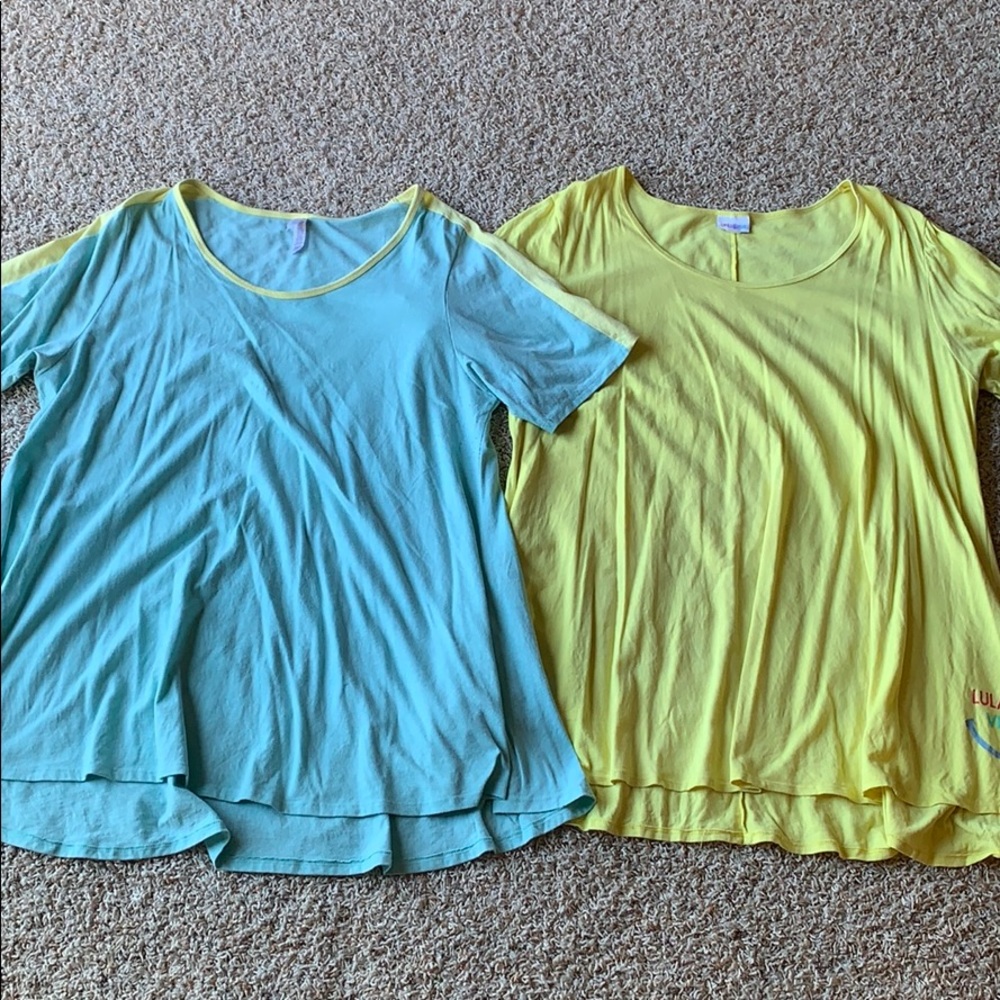 2 Summer-y LuLaRoe Perfect Ts in 2XL